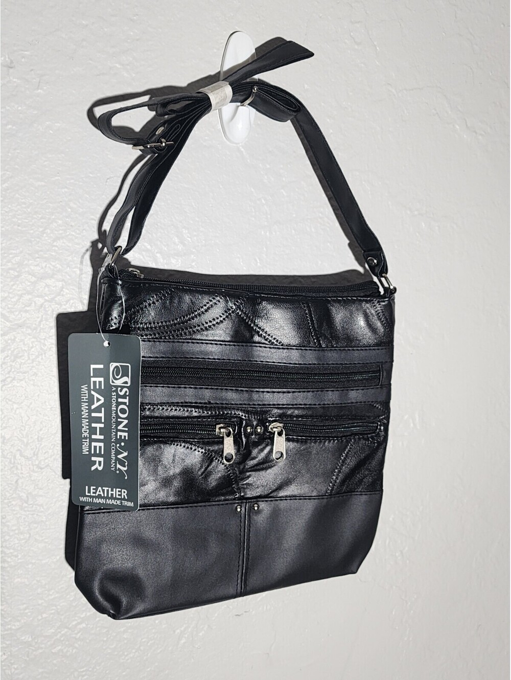 Stone NY by Stone Mountain Crossbody Purse NWT Patchwork Leather Handbag